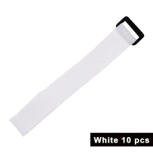 Load image into Gallery viewer, 10PCS Self-Adhesive Fabric Fastener Strip for Fishing Rod Hook and Loop Tie with Buckle Fishing Tackle Cable Management Binding Strap
