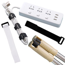 Load image into Gallery viewer, 10PCS Self-Adhesive Fabric Fastener Strip for Fishing Rod Hook and Loop Tie with Buckle Fishing Tackle Cable Management Binding Strap
