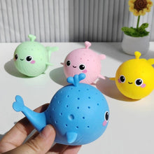 Load image into Gallery viewer, Soft Sponge Whale Bath Toy Water Absorbing Squeeze Stress Relief Toy Children Water Play Accessory

