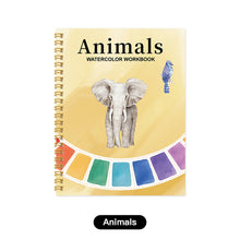Load image into Gallery viewer, Animals Flowers Watercolor Coloring Practice Book Painting Workbook Graffiti Drawing Pad For Kids Art Practice
