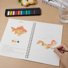 Load image into Gallery viewer, Animals Flowers Watercolor Coloring Practice Book Painting Workbook Graffiti Drawing Pad For Kids Art Practice
