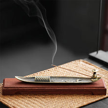 Load image into Gallery viewer, Fisherman Boat Shaped Incense Burne Incense Holder Retro Aromatherapy Ornament Creative Sandalwood Incense Insert Home Decoration
