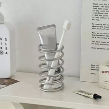 Load image into Gallery viewer, Stainless Steel Toothbrush Holder Makeup Brush Pen Storage Holder Storage Accessories Multifunctional Storage Rack Home Decoration
