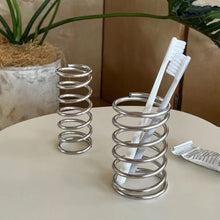 Load image into Gallery viewer, Stainless Steel Toothbrush Holder Makeup Brush Pen Storage Holder Storage Accessories Multifunctional Storage Rack Home Decoration
