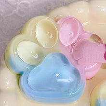 Load image into Gallery viewer, Three Color Rainbow Cat Paw Slow Rebound Squishy Toy Soft Pinch Stress Relief Squeeze Toy For Kids Adults Gift
