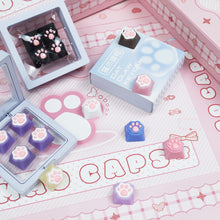 Load image into Gallery viewer, 1/4Pcs Cute Cat Claw Keycaps Mechanical Keyboard Replacement Key Caps WASD Directional Keys Cross-Axis Keyboard
