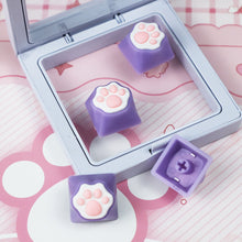 Load image into Gallery viewer, 1/4Pcs Cute Cat Claw Keycaps Mechanical Keyboard Replacement Key Caps WASD Directional Keys Cross-Axis Keyboard
