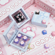 Load image into Gallery viewer, 1/4Pcs Cute Cat Claw Keycaps Mechanical Keyboard Replacement Key Caps WASD Directional Keys Cross-Axis Keyboard

