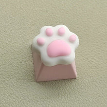 Load image into Gallery viewer, 1/4Pcs Lovely Cat Claw Keycaps Cross Axis Key Cap Pink White Cartoon DIY Decoration For Mechanical Keyboard Arrow Keys
