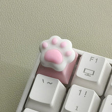 Load image into Gallery viewer, 1/4Pcs Lovely Cat Claw Keycaps Cross Axis Key Cap Pink White Cartoon DIY Decoration For Mechanical Keyboard Arrow Keys
