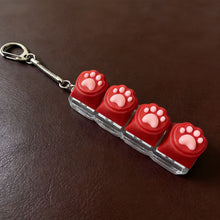 Load image into Gallery viewer, Silicone Cat Claw Keychain Mobile Phone Backpack Ornament Pendant Accessory Desktop Fingertip Press Stress Relief Toy
