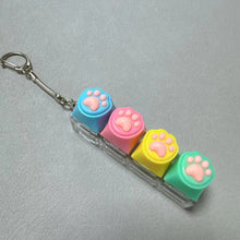 Load image into Gallery viewer, Silicone Cat Claw Keychain Mobile Phone Backpack Ornament Pendant Accessory Desktop Fingertip Press Stress Relief Toy
