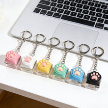 Load image into Gallery viewer, Cute Cat Claw KeyChain Keycap Tester Decompression Toy Mobile Phone Backpack Pendant Desktop Decoration Accessory Gift
