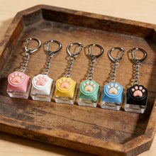 Load image into Gallery viewer, Cute Cat Claw KeyChain Keycap Tester Decompression Toy Mobile Phone Backpack Pendant Desktop Decoration Accessory Gift
