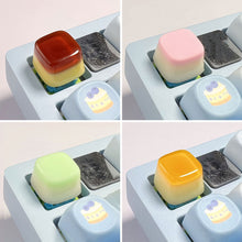 Load image into Gallery viewer, 3D Jelly Pudding Resin Keycap Simulation Caramel Mango Jelly Cute Cartoon DIY Personalized Cross Shaft Key Cap For Mechanical Keyboard
