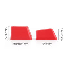 Load image into Gallery viewer, ABS Oem Height Enter Backspace Keycaps Red Black Safety Exit Sign Replacement Mechanical Keyboard Key Caps
