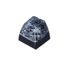 Load image into Gallery viewer, Natural Scenery Resin Keycaps Handmade Fuji Snow Mountain Transparent Cross Shaft Keycap For Mechanical Keyboard
