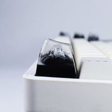 Load image into Gallery viewer, Natural Scenery Resin Keycaps Handmade Fuji Snow Mountain Transparent Cross Shaft Keycap For Mechanical Keyboard
