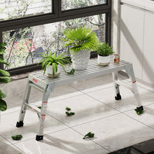 Load image into Gallery viewer, Work Platform Aluminum Portable Bench Folding Ladder ANSI Capacity 225 LBS 40"
