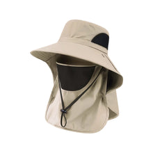 Load image into Gallery viewer, Summer UV Protection Sun Hat Large Brim Bucket Hat with Detachable Face Mask for Fishing Climbing
