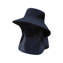 Load image into Gallery viewer, Summer UV Protection Sun Hat Large Brim Bucket Hat with Detachable Face Mask for Fishing Climbing
