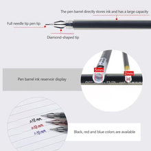 Load image into Gallery viewer, 12Pcs Diamond Tip Gel Pen 0.38mm Fine Point Large Capacity Black Blue Red Ink For Exam Signing Writing School Office Stationery Supplies
