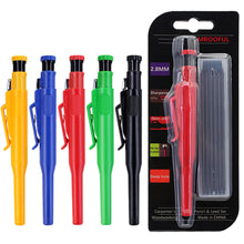 Load image into Gallery viewer, 2.8mm Woodworking Carpenter Pencil Lead Set Protective Cover Sharpener Deep Hole Marking Drawing Tools For Engineer Carpenter Supplies
