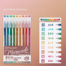 Load image into Gallery viewer, 9Pcs/Set Colorful Morandi Gel Pen 0.9mm Retro Color Ink Pen For DIY Graffiti Drawing Handbook Student School Art Supplies
