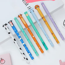 Load image into Gallery viewer, 8Pcs Cute 3D Animal Erasable Gel Pen 0.7mm Fine Tip Colorful Ballpoint Pen For School Office Supplies Stationery

