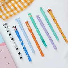 Load image into Gallery viewer, 8Pcs Cute 3D Animal Erasable Gel Pen 0.7mm Fine Tip Colorful Ballpoint Pen For School Office Supplies Stationery
