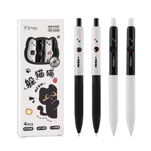 Load image into Gallery viewer, 4Pcs Kawaii Cat Paw Retractable Gel Pen 0.5mm Quick Dry Black Ink Changeable Cat Pattern For School Office Supplies Stationery Gift
