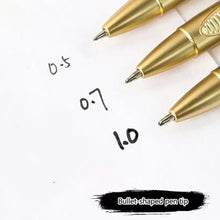 Load image into Gallery viewer, 5Pcs Black Golden Large Capacity Gel Pen 0.5mm 0.7mm 1.0mm Black Ink Signature Pen For School Office Business Stationery Supplies
