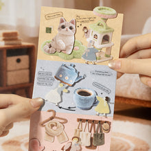 Load image into Gallery viewer, 30Pcs Kawaii Plush Home Series Stickers Cute Cat Hard Card Decorative Sticker For DIY Journal Scrapbook Diary Decoration
