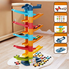 Load image into Gallery viewer, Multi Layer Cartoon Gliding Track Car Inertia Racing Toy Children Puzzle Slide Car For Kids
