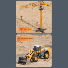 Load image into Gallery viewer, Alloy Plastic Diecast Engineering Vehicle Toy Excavator Crane Bulldozer Forklift Tractor Model Gift For Boys Kids
