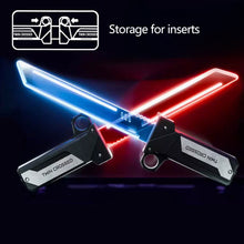 Load image into Gallery viewer, 2 In 1 Retractable Lightsaber Toy Led Flash Rotating Double Sword Cosplay Role Play Gift For Kids Adults
