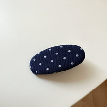 Load image into Gallery viewer, 2Pcs Vintage Dark Blue Polka Dot Fabric Hair Clip Hairpins Handmade Bangs Side Hair Accessories For Women Girls
