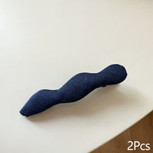 Load image into Gallery viewer, 2Pcs Vintage Dark Blue Polka Dot Fabric Hair Clip Hairpins Handmade Bangs Side Hair Accessories For Women Girls
