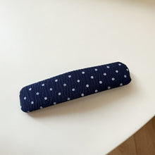 Load image into Gallery viewer, 2Pcs Vintage Dark Blue Polka Dot Fabric Hair Clip Hairpins Handmade Bangs Side Hair Accessories For Women Girls
