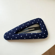 Load image into Gallery viewer, 2Pcs Vintage Dark Blue Polka Dot Fabric Hair Clip Hairpins Handmade Bangs Side Hair Accessories For Women Girls
