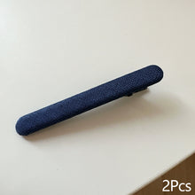 Load image into Gallery viewer, 2Pcs Vintage Dark Blue Polka Dot Fabric Hair Clip Hairpins Handmade Bangs Side Hair Accessories For Women Girls
