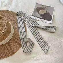 Load image into Gallery viewer, Polka Dot Striped Print Skinny Long Narrow Scarf Multi Use Neck Hair Bag Decoration Wristband Hair Accessory For Women

