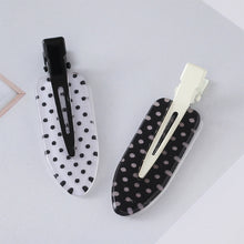 Load image into Gallery viewer, 2Pcs Black White Polka Dot Acrylic Hair Clips Seamless Non Slip Barrettes Daily Party Hair Styling Accessories For Women

