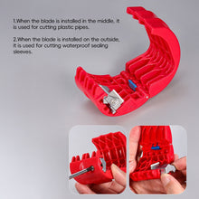 Load image into Gallery viewer, Manual Plastic Pipe Cutting Tool Handheld PVC Pipe Cutter with Safety Lock for Home Plumbing Repair and DIY Projects for Homeowners and Plumbers
