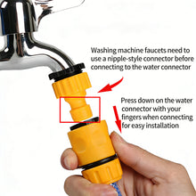 Load image into Gallery viewer, Water Hose Quick Connect Universal Faucet Adapter 1/2" 3/4" 1" 3/8"Garden Watering Car Washing Plastic Hose Fittings Pipe Joint Washing Machine Attachment DIY Parts
