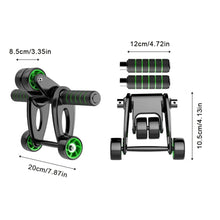 Load image into Gallery viewer, Foldable 4-Wheel Ab Roller Fat Burning Stomach Toning Quiet Roller Home Fitness Equipment for Men Women
