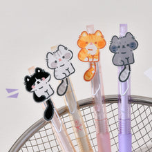 Load image into Gallery viewer, 2Pcs Cute Wagging Tail Cat Cartoon Gel Pen Kawaii Automatic Black Neutral Pen School Stationery Supplies Gift
