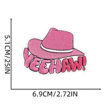 Load image into Gallery viewer, Pink Cartoon Letter Embroidery Iron On Patches Thermoadhesive Diy Sew Stickers For Clothing Accessories Jacket Decoration
