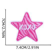 Load image into Gallery viewer, Pink Cartoon Letter Embroidery Iron On Patches Thermoadhesive Diy Sew Stickers For Clothing Accessories Jacket Decoration
