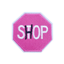 Load image into Gallery viewer, Pink Cartoon Letter Embroidery Iron On Patches Thermoadhesive Diy Sew Stickers For Clothing Accessories Jacket Decoration
